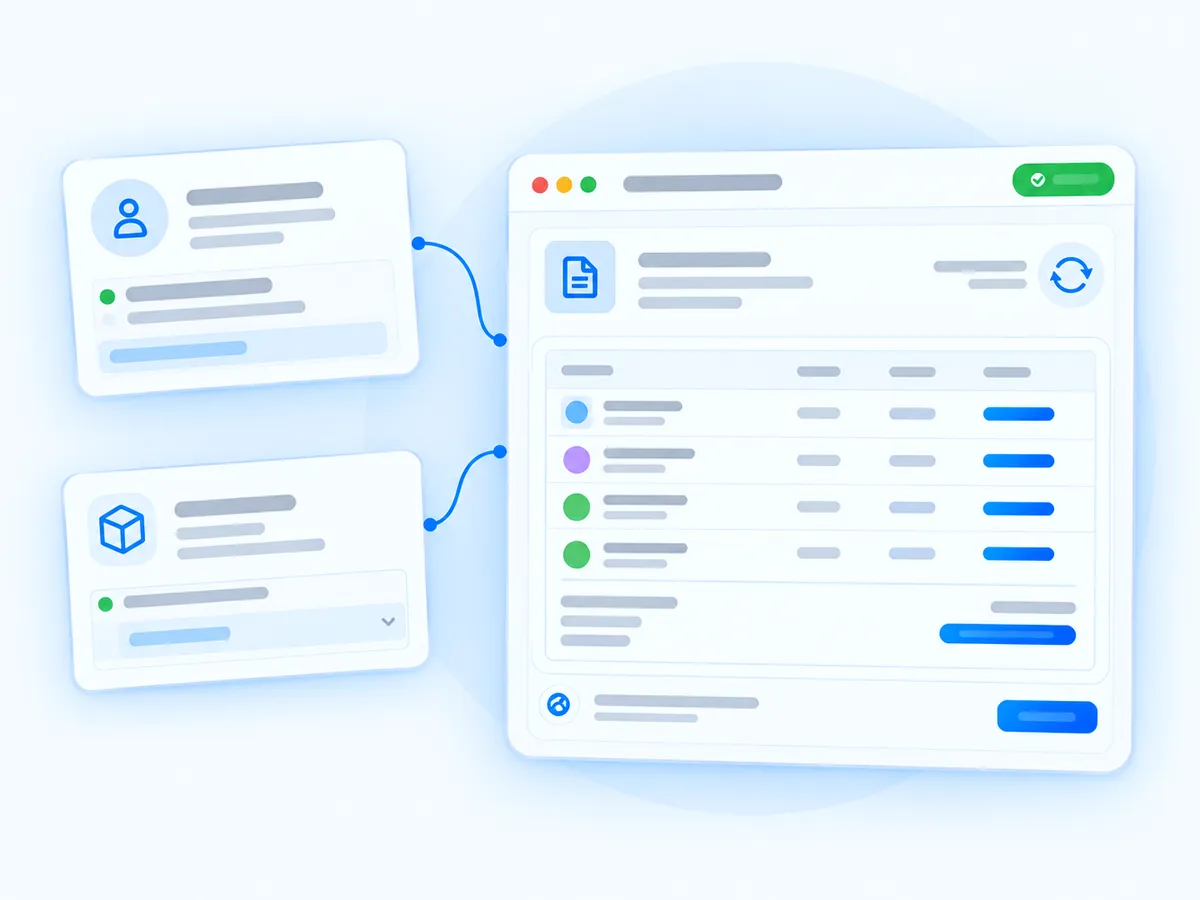 A saved customer and saved items filling an invoice automatically