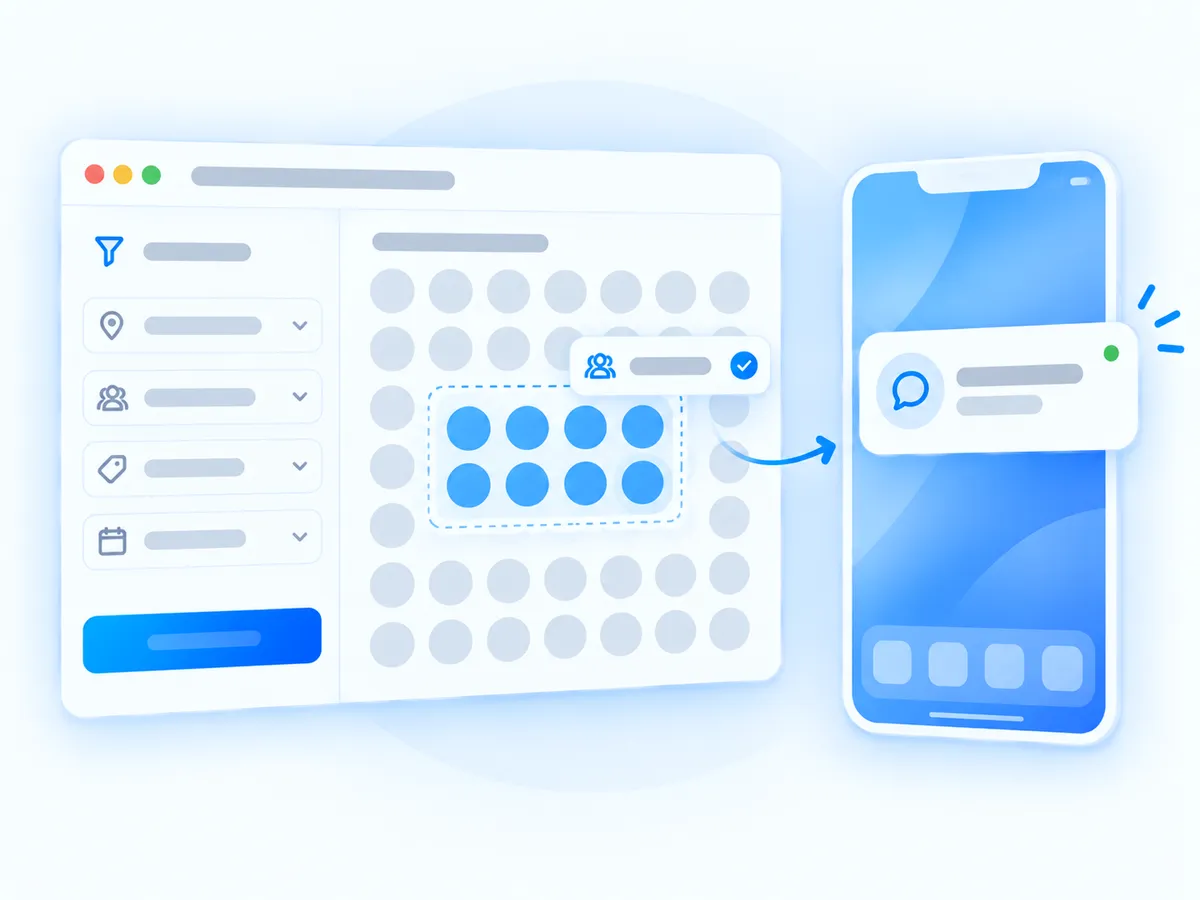 A social media profile grid with one post's engagement shown