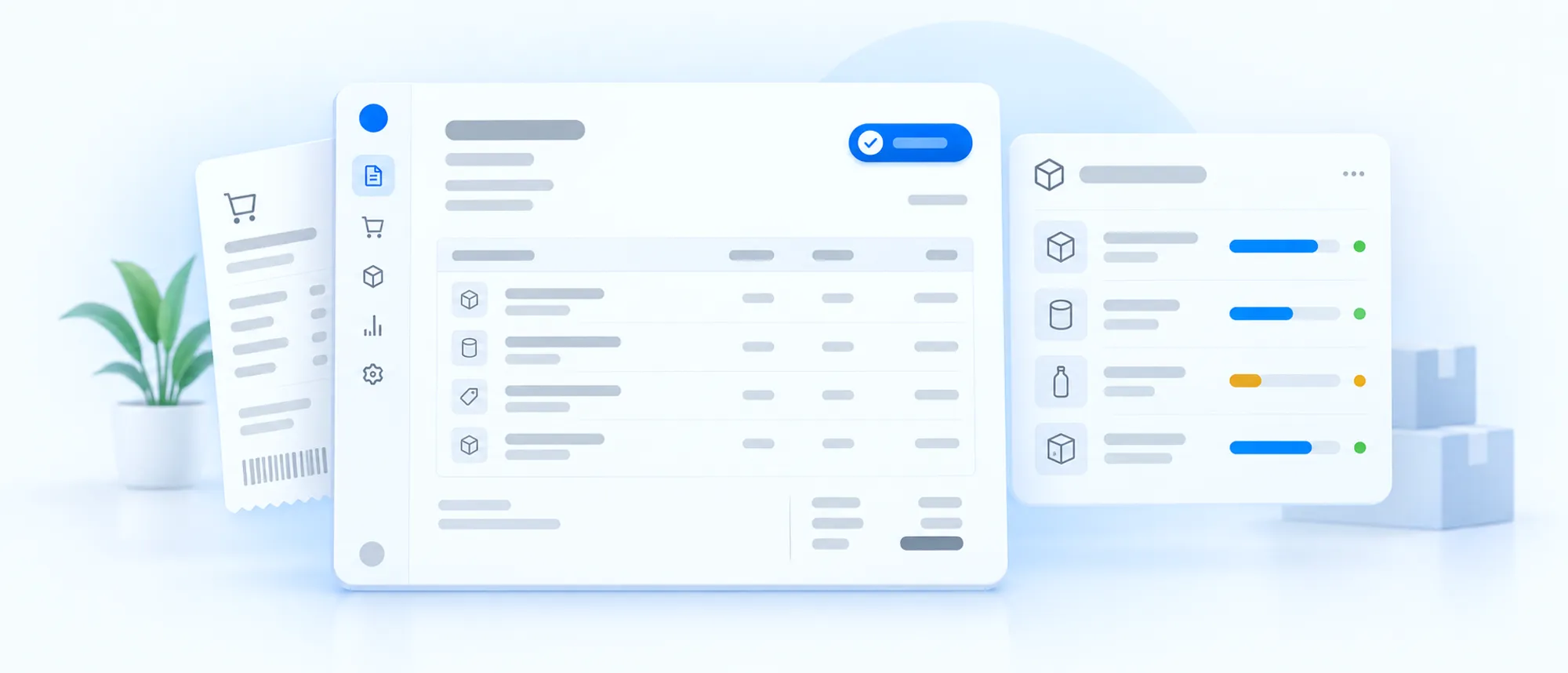 An online store's product grid with a cart ready for checkout